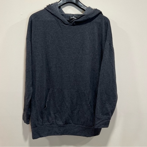 Lulu’s Personal Best Heather Charcoal Grey Pullover Hoodie Oversized Size XS - Picture 6 of 10